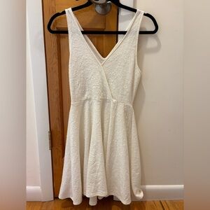 White lace mini dress
